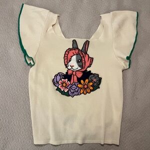 Bunny tie back crop